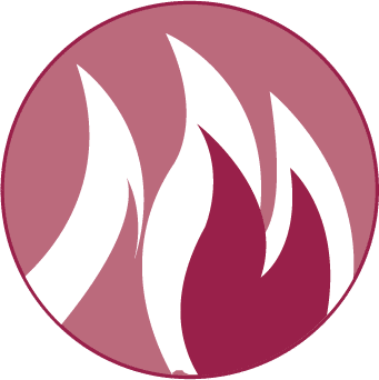 Symbol der Feuerbestattung: Icon mit Flammen