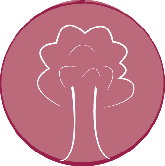 Symbol der Waldbestattung, Ein gezeichneter Baum als Icon